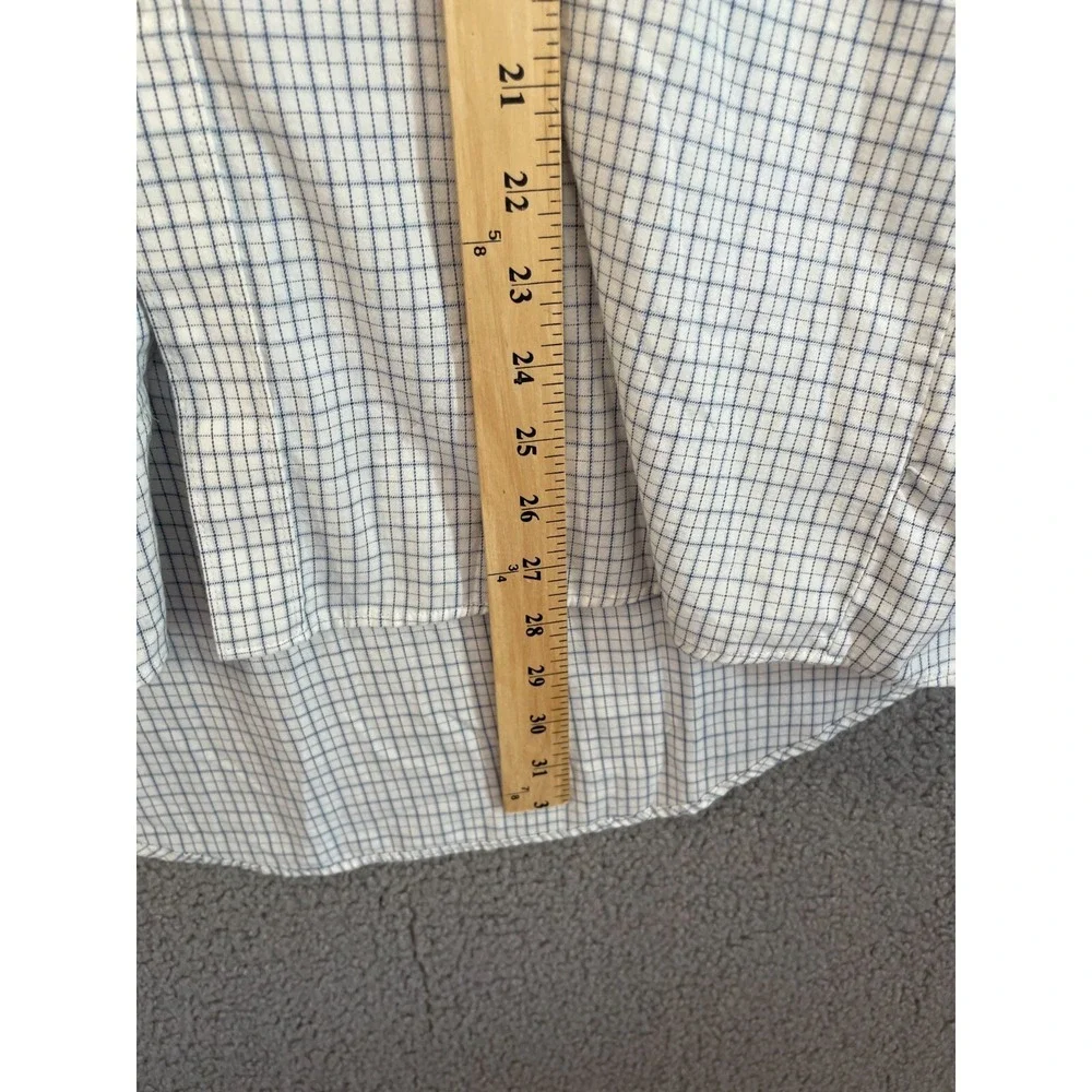 Arrow Shirt Men's LargeBlue Plaid Cotton‎ Long Sleeve Button Down